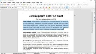 LibreOffice Writer (2): barra di formattazione