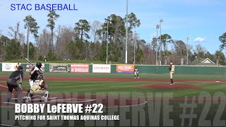 BOBBY LeFERVE PITCHING HIGHLIGHTS STAC BASEBALL VS FRANKLIN PIERCE MYRTLE BEACH