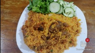 Best vegetable couscous with tomato paste stew.