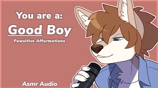 [Furry ASMR] You are such a Good Boy! | Pawsitive Affurmations, Fur Brushies, & Head Pets