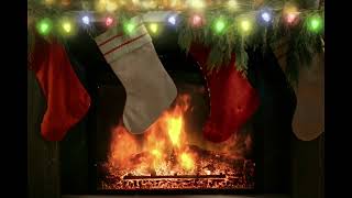 Cozy Christmas Holiday Fireplace Ambience With Xmas Piano Music / Roaring Crackling Fire Sounds ASMR