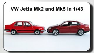 VW Jetta Mk2 and Mk5 in 1/43 scale