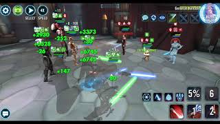 DSTB GEO P4 Dooku Mission 2/2 - 100% Win - Phase 4 Count Dooku Combat Mission - DS Geo TB - SWGOH