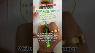 Switch Word For Fast Stuck money recovery  ##healing#spirituality#crystals#switchword#tarot#healer##