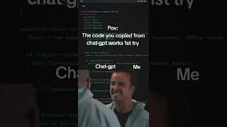 pov the code you copied from chatgpt 🥲 #programming #chatgpt #memes