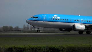 KLM Boeing 737 400 take off Amsterdam Schiphol