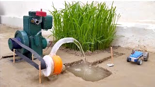 how to make water pump diesel engine tractor science project @TechRupender