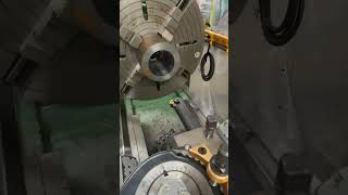 machining a bearing housing in steel on Cazeneuve lathe #machinist #boring #steel #lathe #shorts