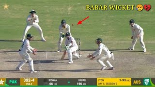 babar azam wicket today 196 😥💔 #babarazamtodaybatting #babarazamwickettoday #pakvsaus #highlights