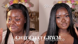 Chit Chat GRWM | HAIR + BEGINNER FRIENDLY MAKEUP + LIFE UPDATE