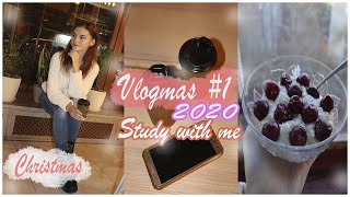 VLOGMAS #1|| Study with me|| День из жизни студента