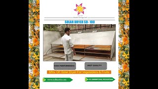 Solar Dryer I Solar fruits vegetables Dryer