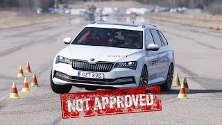 Skoda Superb iV fails the moose test