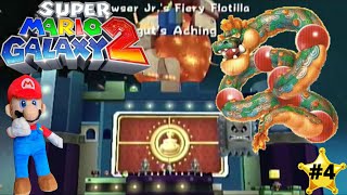 Mario plays super Mario Galaxy 2 episode #4 Bowser Jr's Fiery Flotilla !