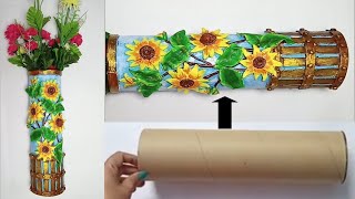 Out of waste vase making l Flower vase DIY l Home decoration ideas | Craft ideas DIY l 3D Clay Art