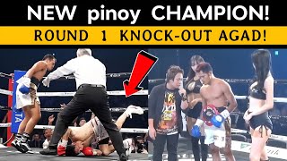 NEW  pinoy  CHAMPION!  ROUND  1  BAGSAK  agad  ANG  JAPANESE  BOXER /  ang  Pag-Bawe!