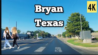 Bryan Texas || Driving Tour 4K 60fps