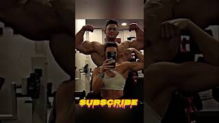 Bodybuilders couple with happy gym life #shorts #fitness #athletes #gym #bodybuilder #attitude #fit