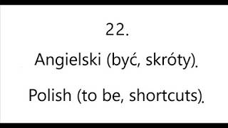 22. Angielski dla początkujących (być, skróty) - Native Polish for beginners (to be, shortcuts).