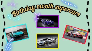 Birthday month supercars|choose your birthday month|choose to challenge|supercars|gifts challenge