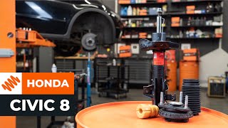 Как заменить стойку амортизатора передей подвески на HONDA CIVIC 8 [TUTORIAL AUTODOC]