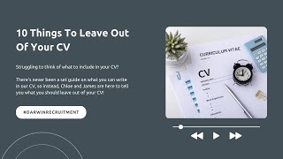 10 things to leave out of your CV.