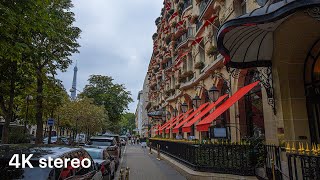 Walking in Paris – Avenue Montaigne (4K, Stereo Sounds)