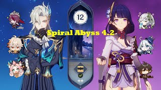 Neuvillette Freeze & Archon Team | Spiral Abyss 4.2 Floor 12 9 Stars | Genshin Impact