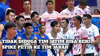 Tim jabar kaget saat tim jatim mengeluarkan spike petirnya