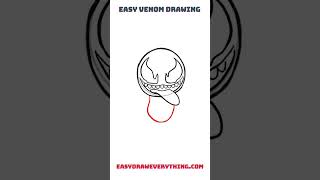 Easy Venom drawing for Halloween #easytodraw #cutedraws #howtodraweverything