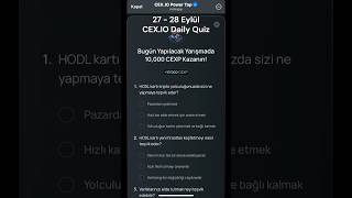 27 - 28 Eylül CEX.IO Daily Quiz   HODL Card