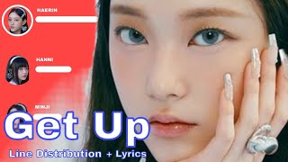 NewJeans - Get Up Line Distribution + Lyrics