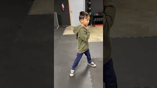 New kid boxer: learning lead hook