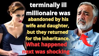 terminally ill millionaire was abandoned by his wife and daughter, but they returned for the inherit