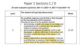 2017 Paper 1 25 Mark Questions