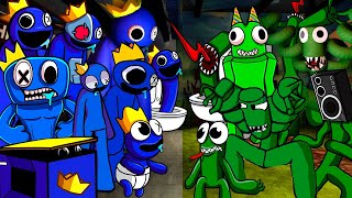 Blue All Phases Vs Green All Phases (Rainbow Friends) Friday Night Funkin' (FNF Mod)