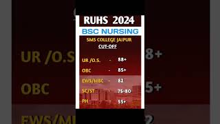 Ruhs BSC Nursing 2024 sms Nursing College cutt -of #college #new #bscnursing