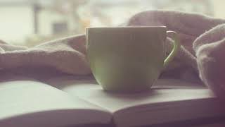 #Футаж чашка горячего чая на книге ◄4K•HD► #Footage a cup of hot tea on a book