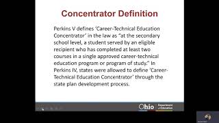 CTE Concentrator and Completion Definition