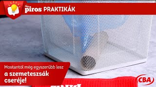 🔴 PIROS Praktikák: kényelmes szemeteszsák-adagoló 🗑️