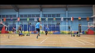 2 vs one stroke #badmintontraining #singhania