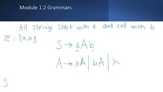 Module 1 video 3 Intro to Grammars