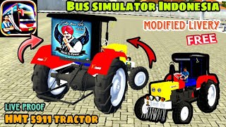 Hmt 5911 tractor mod bussid || hmt 5911 tractor mod for bus simulator indonesia