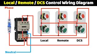 Local, Remote and DCS Start Stop Connection of DOL Starter @TheElectricalGuy