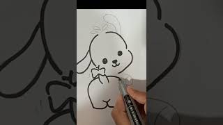 Cute dog drawing #drawingforkids #farjanadrawingacademy#youtubeshorts