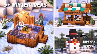 Minecraft: 5+ Unique Winter Build Hacks & Ideas I Easy Tutorial