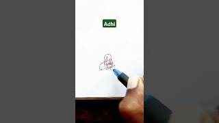 Calligraphy Signature | Adhi | sk cursive art