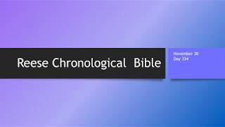 Day 334 or November 30th - Dramatized Chronological Daily Bible Reading