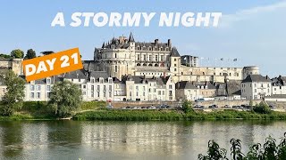 Day 21: Camping in Heavy Rain Thunderstorms | Tours to Amboise | Cycling Europe 2022