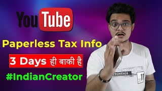 Paperless YouTube Tax Form | How to Update Paperless Tax Form | #youtube @ManojDey